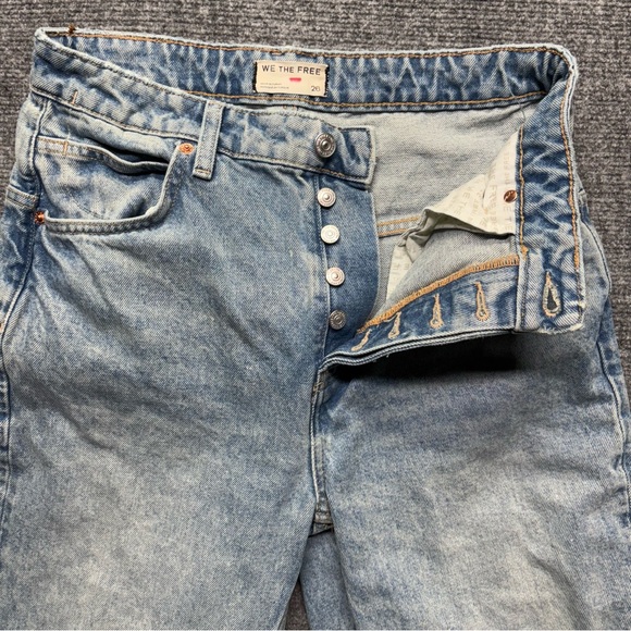 We The Free People Jeans Womens 26 Blue Deep Trance Dropped Boyfriend Baggy - Picture 3 of 13